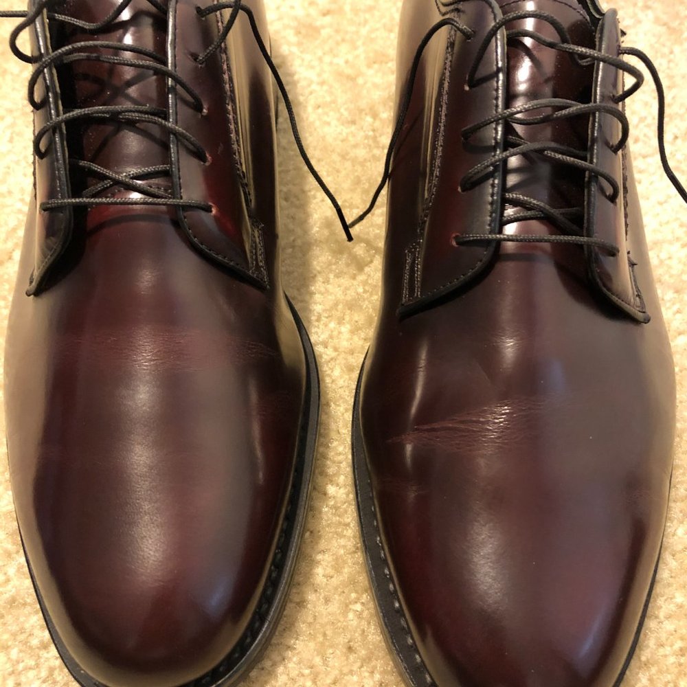 Not 4 Sale Floreshiem Burgundy Plain 100% Leather10.5 See Desc. for Measurement